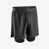 Kiprun Men's Run 500 2-in-1 Compression Running Shorts