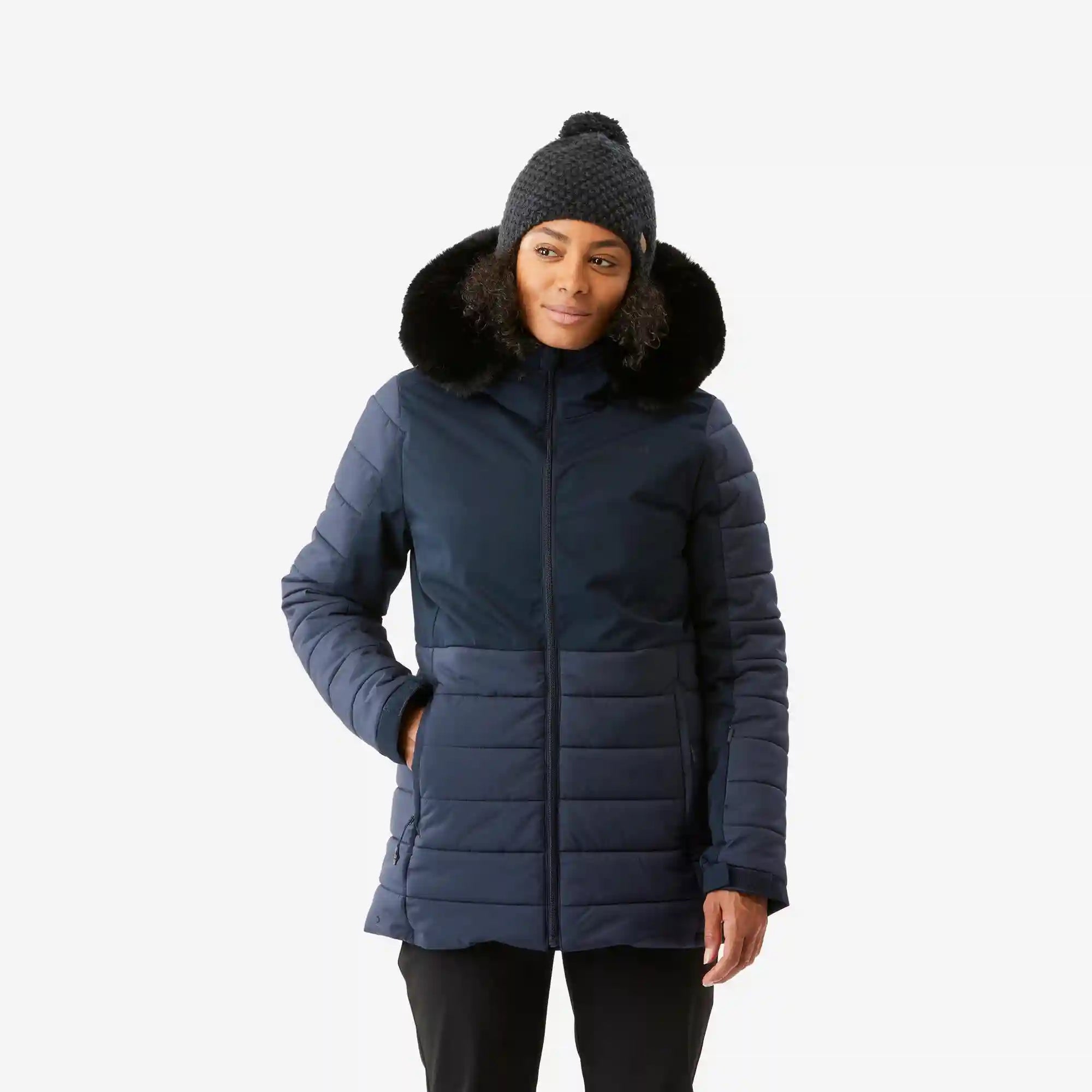 Wedze Women's 100 Mid-Length Warm Ski Jacket