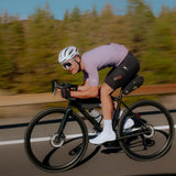 Unisex short-sleeved road cycling jersey for long distance, EDR ULTRA - Purple